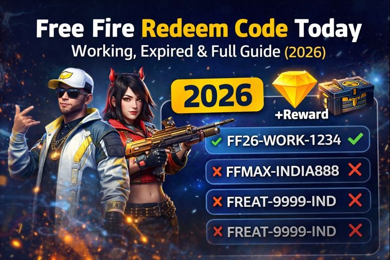 Free Fire Redeem Code Today – Working, Expired & Full Guide (2026)