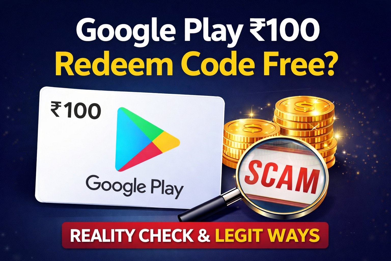 Google Play ₹100 Redeem Code Free Kaise Mile – Reality Check