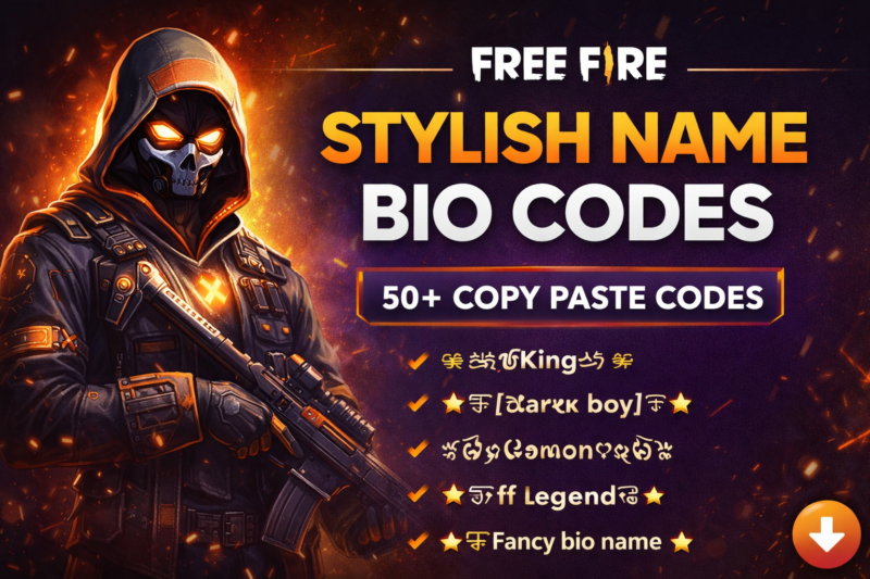 Free Fire Stylish Name Bio Code