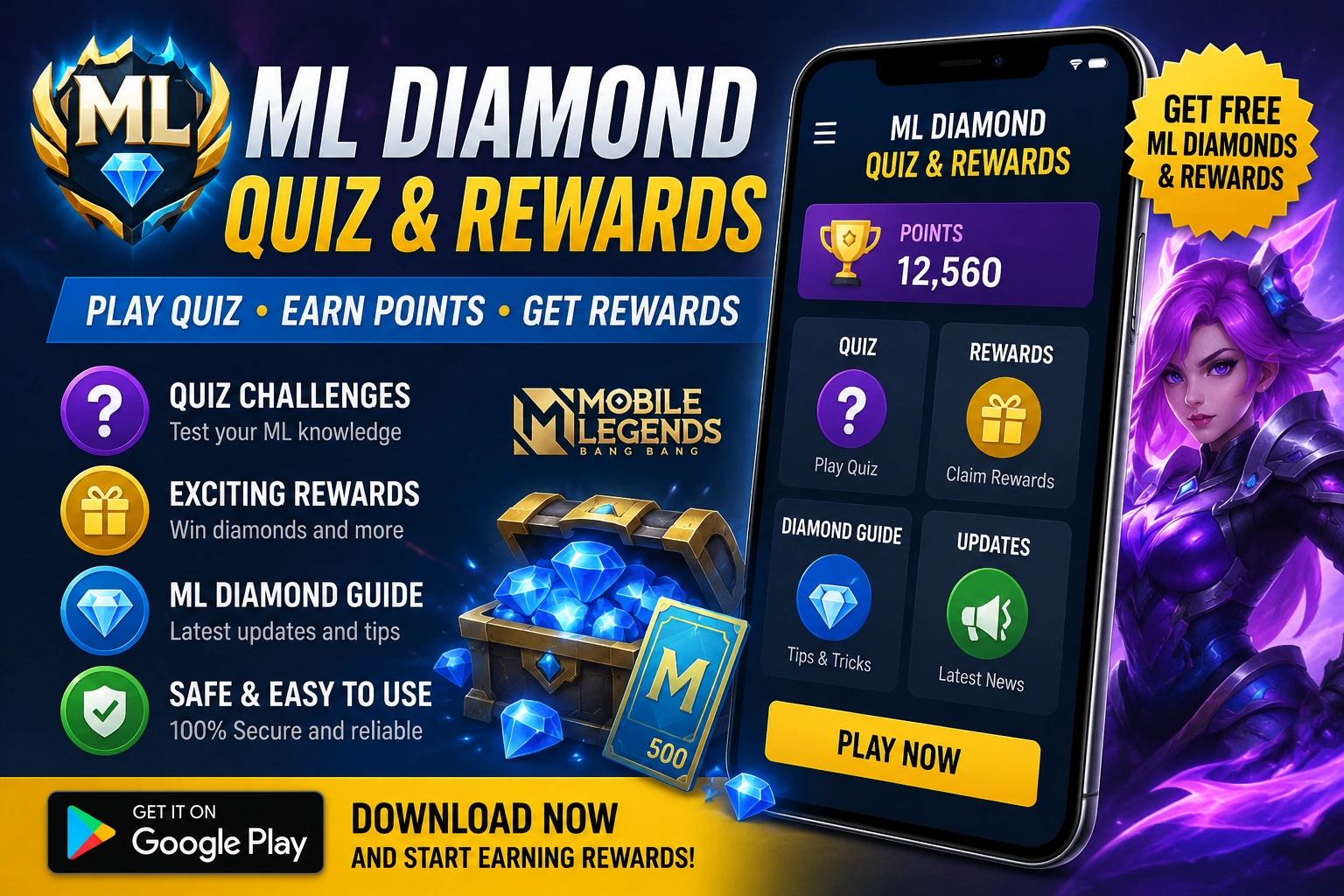 ML Diamond Quiz & Rewards App Download For Android